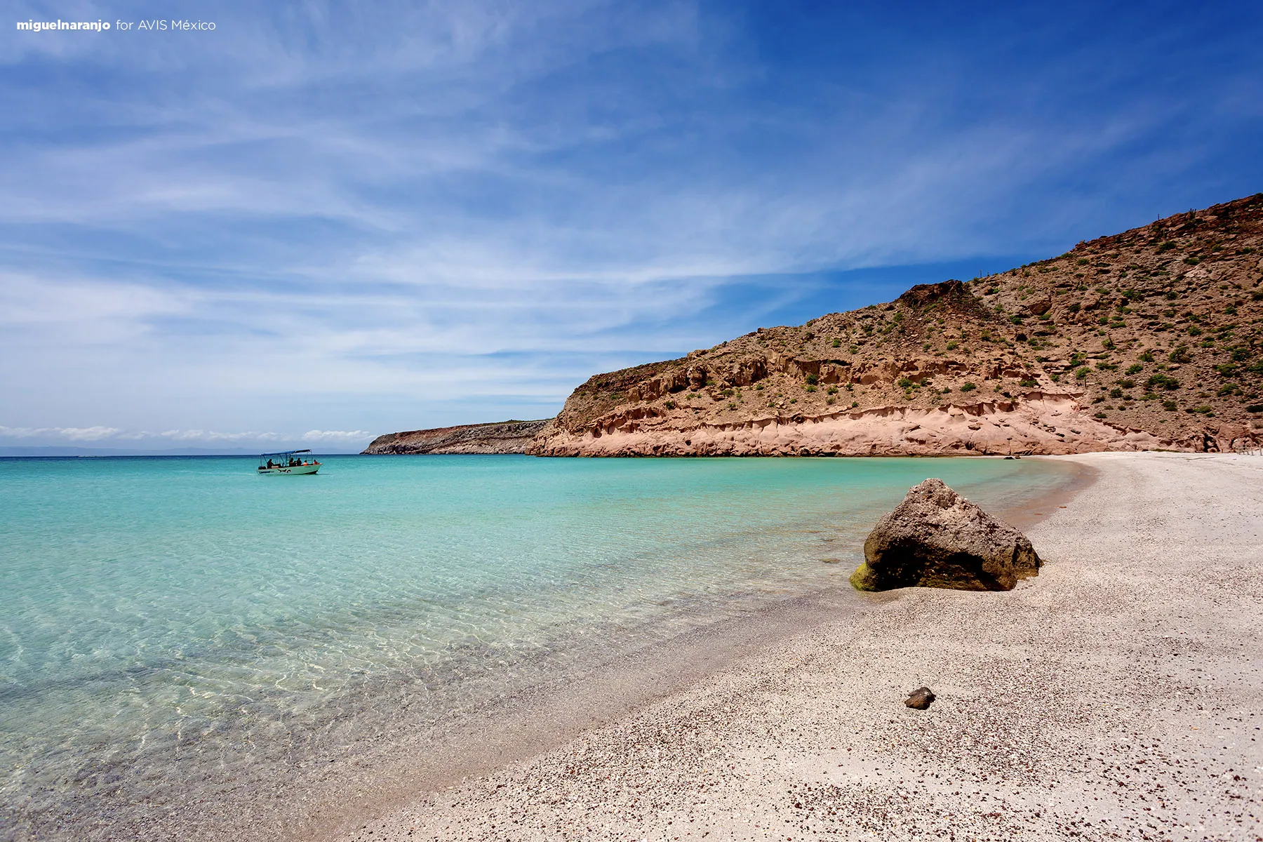 Playa Ensenada Grande en Isla Espíritu Santo, La Paz
