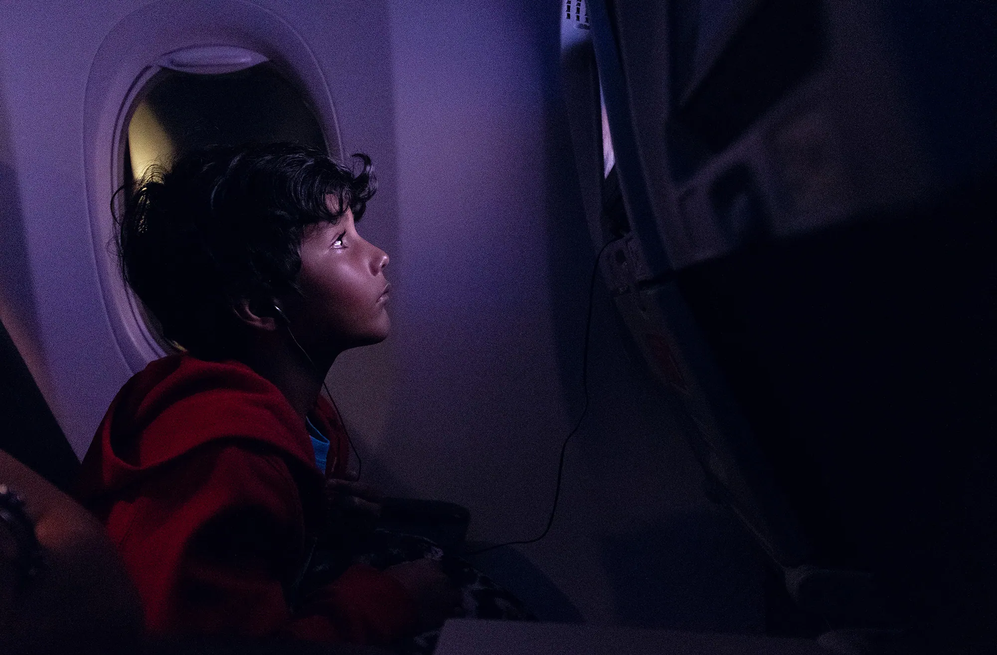 Mi hijo Sebastián en un vuelo, fotografiado con Fujifilm X100F