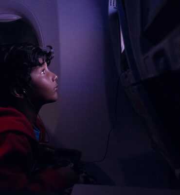 Mi hijo Sebastián en un vuelo