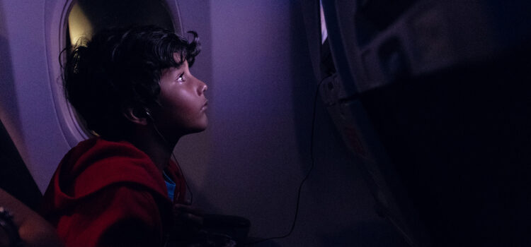 Mi hijo Sebastián en un vuelo